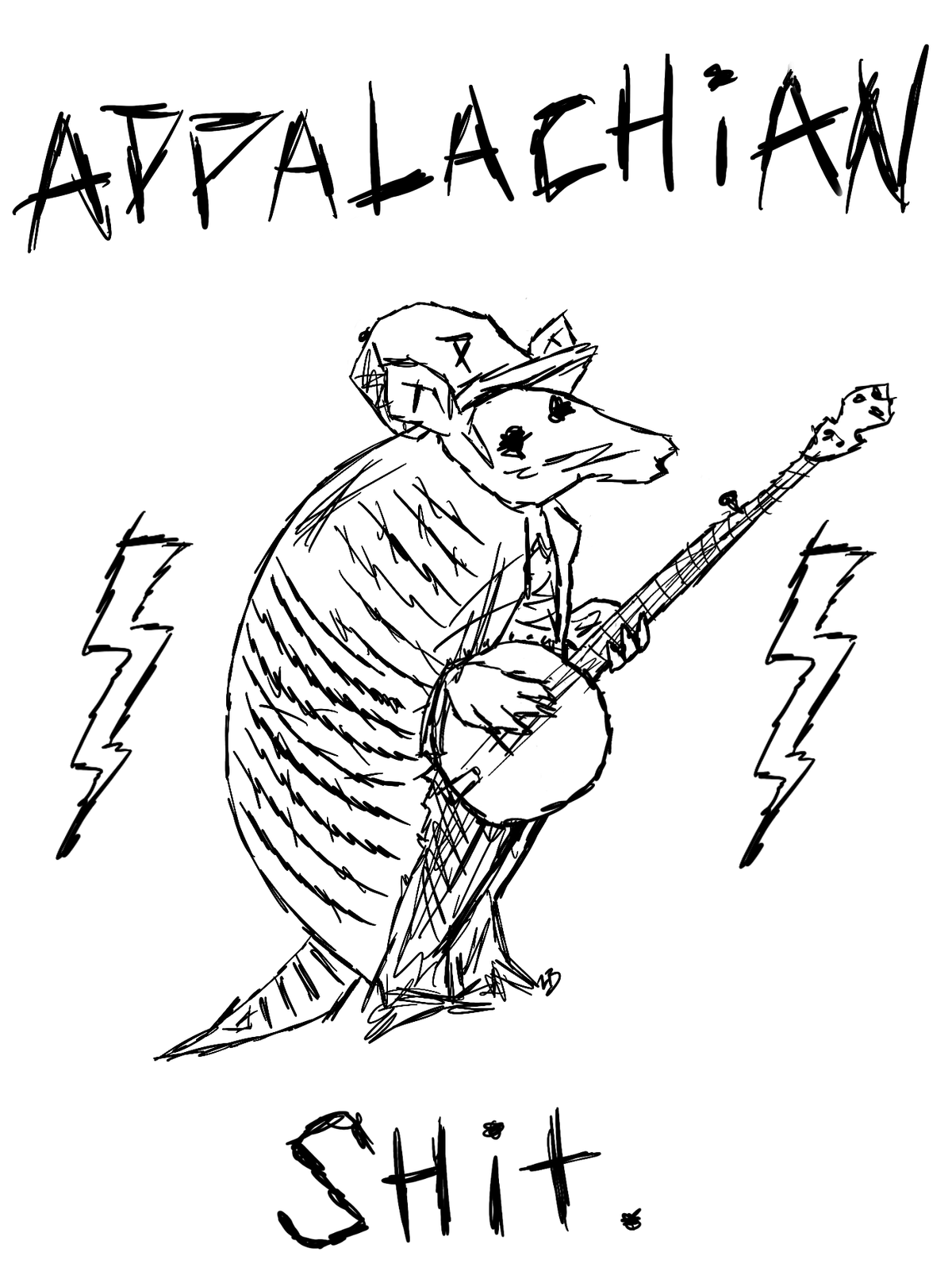 Appalachian Shit Armadillo Print 