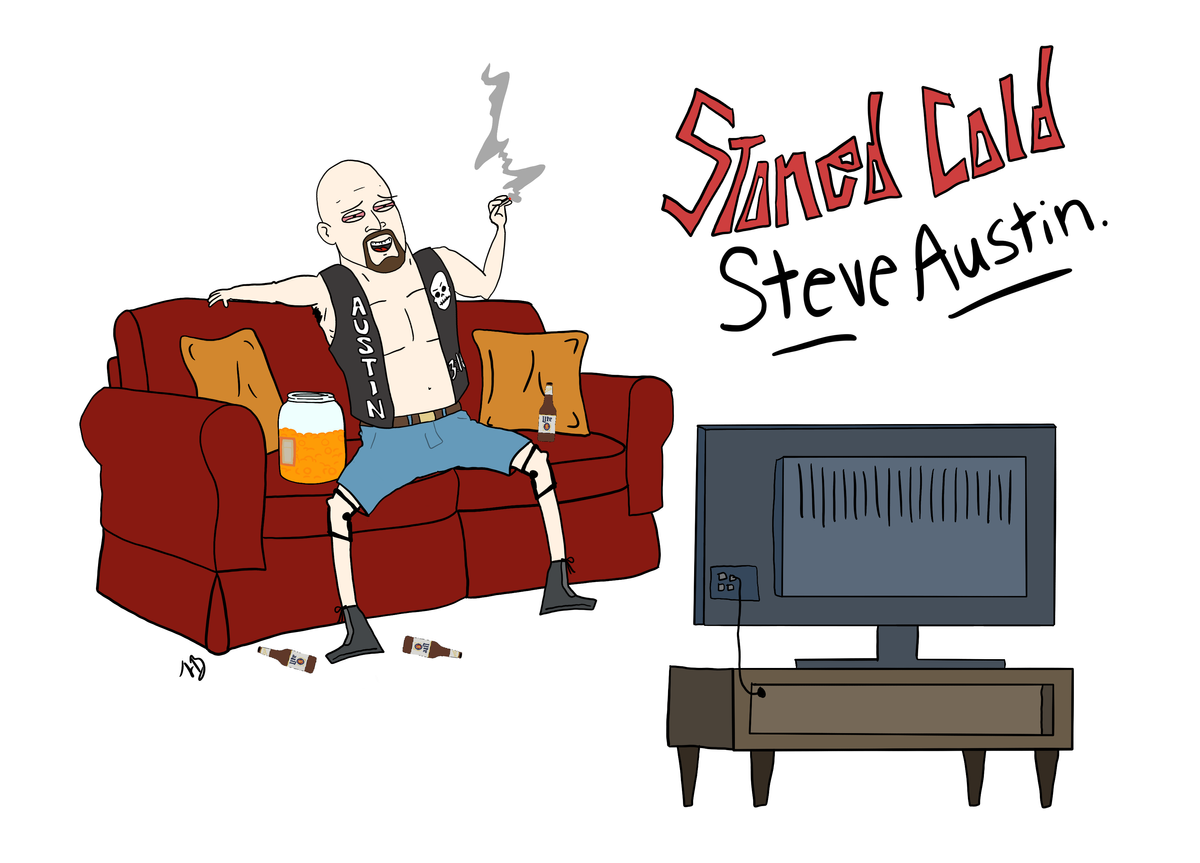 Stoned-Cold Steve Austin Print