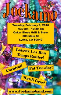 Jockamo - Fat Tuesday @ Oskar Blues