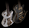 Duesenberg DTV-BKV (Satin Black/ Split King PU ) Black Velvet Gold Hardware (am LAGER)