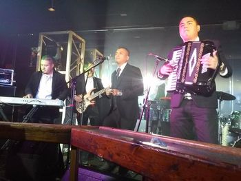 On stage at Ok Corral nightclub
