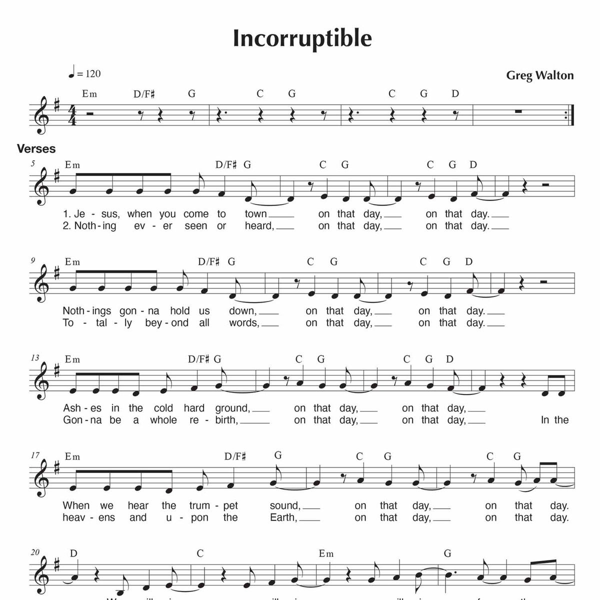 Incorruptible - Guitar/Vocal PDF
