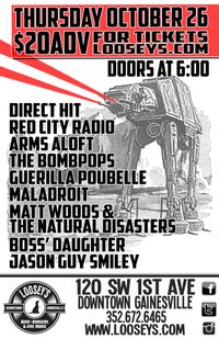 Gainesville - Pre Fest - Red City Radio, Direct Hit, The Bombpops, Boss' Daughter
