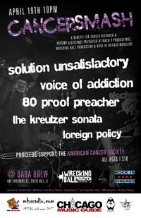 Rock in Chicago CancerSmash Night 2 (punk) CREST HILL IL