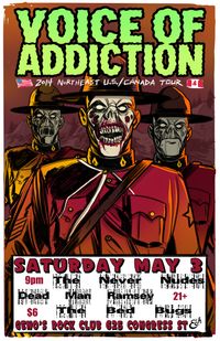 PORTLAND ME *THE NEVER NUDES *DEAD MAN RAMSEY *VOICE OF ADDICTION (chicago) *THE BED BUGS