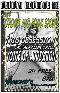 VILLA PARK punk show FREE *THIS OBSESSION *VOICE OF ADDICTION