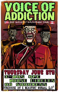 VOICE OF ADDICTION/ X-MAS APE/ MOOSE CIRCLES/ OH GOODNESS @ FIREHOUSE PIZZA