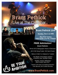 Brant Pethick Live (Acoustic) & Super Bowl Sunday at The Crossbar