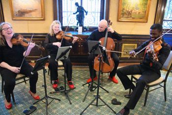 Chamber Dance Project String Quartet 2025
Sally McLain & Karin Kelleher, violins; Benjamin Wensel, cello; Jerome Gordon, viola
