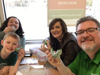 We ALWAYS enjoy a Krispy Kreme Doughnut!
