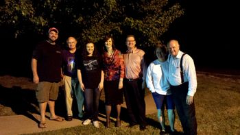 Us with our friends the Williamsons following a joint concert (after everyone had changed clothes)

