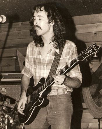 Playing my skinny little butt off with Wes, 1979. Wes wrote great songs, George Christ could blow the bejeebies out of a harp, and Joey P. was one of the best drummers I ever played with. The band had a killer mix of Queens street-tough attitude, songs much like early Bruce Springsteen, and jams that leaned towards an Allmans-style flow. I remember practicing like mad to catch up with the rest of these guys.
