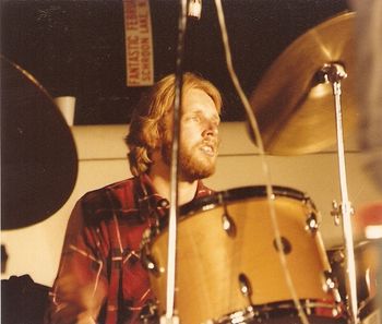 Scott Kistenberger, People's Picnic, 1978. Although the Skydogs broke up around the Spring of 1978, we had a reunion performance at the People's Picnic in Whitehall, New York that summer. Scott and I had just begun a new band, tentatively called "Less Gravity," which also performed at the People's Picnic that summer. The lineup of Less Gravity was myself, Scott, Joe Silver on bass, Bill Alexander on keyboards, and Tom Perri on vocals.
