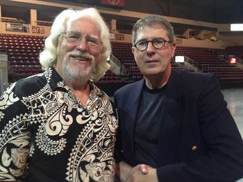 Louie Louie & Wipe Out - 50 years of gold!  Bob with Mitch Mitchell of The Kingsmen backstage before the Prescott show 2014

