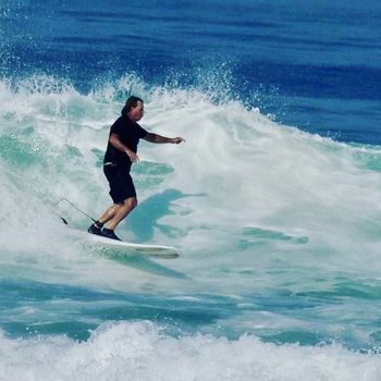 Deven surfing Saladita Mexico 2017
