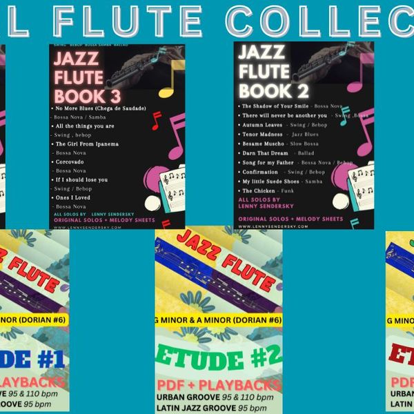 ‼️SAVE 10%‼️ TOTAL FLUTE COLLECTION ( PDF Books (Pro) + Easy Book + 3 Jazz Etuds 