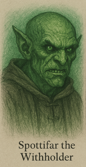 A green goblin with green eyes

AI-generated content may be incorrect.