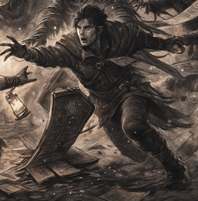 A person running away from a sword

AI-generated content may be incorrect.
