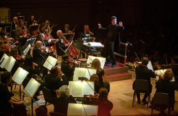 CP conducting the New York Pops at Carnegie Hall photo credit Steve Sherman
