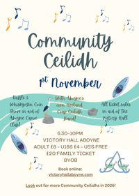 Autumn Aboyne Community Ceilidh with Heiland Coup band