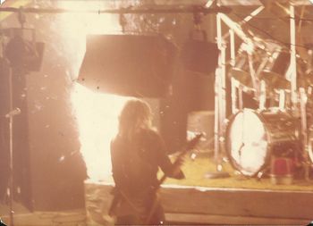 Mike in a shower of sparks
