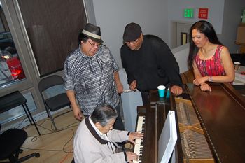 The Autonomous Region getting a Master Class from Maestro Boy Palacio after the show is over

