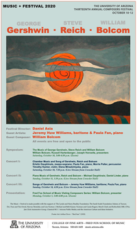 Chamber Music and Song of Gershwin, Reich and Bolcom
