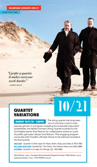 Bolcom: Quintet No. 1 for Piano, Two Violins, Viola, and Cello 