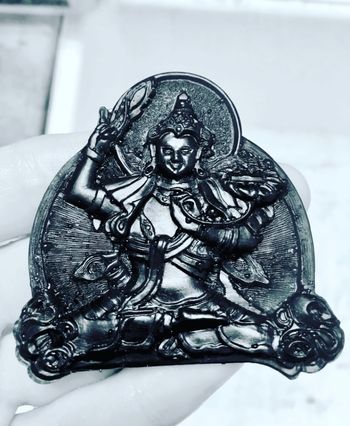 This is the wax model I crafted for lost wax, to be cast in pure gold.
