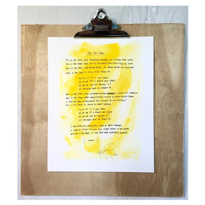 Handwritten Song Lyric