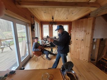 Hawk alert and the boys working out a tune

