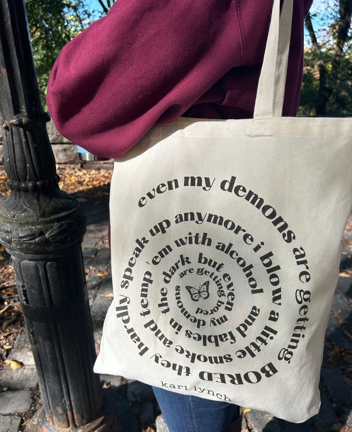 Cigarettes Lyric Tote Bag