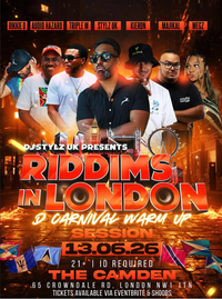 Riddims In London - Carnival Warm Up Party