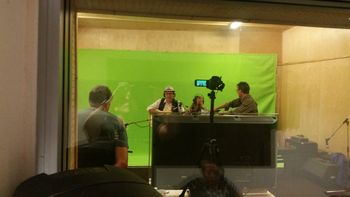 Getting set up by the techies
