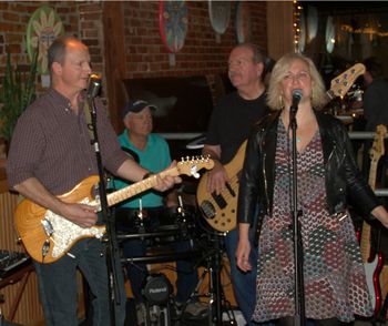 Mark on drums, Dogfish Cafe
