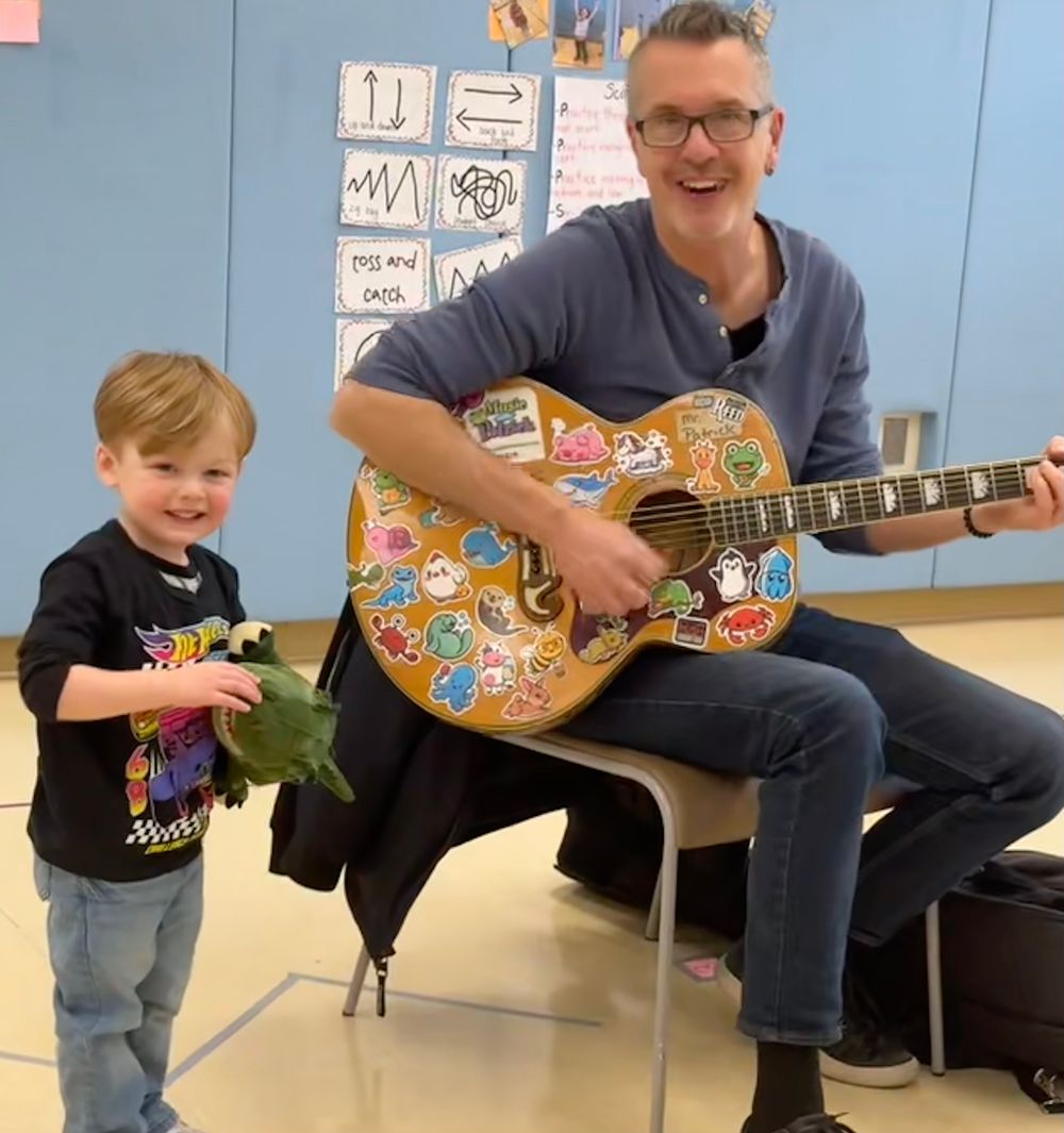 Music With Patrick doing a performance at a preschool in Staten Island