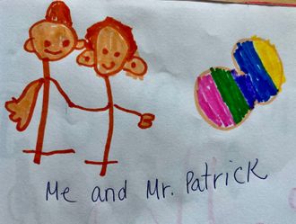 A child's drawing of Music With Patrick