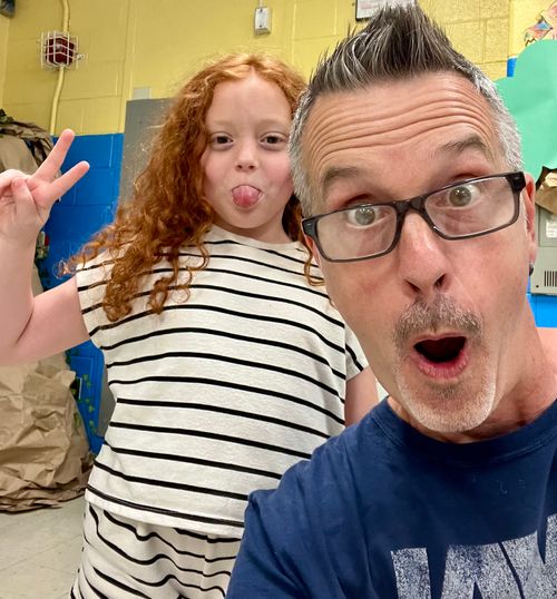Music With Patrick and child making silly faces