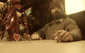Bucky and the band at the local bar on break from making the album
