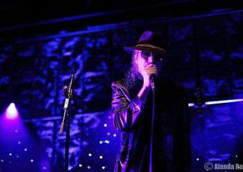 Performing at The Queen Theater at the "A Night Of Stardust" Bowie tribute concert
