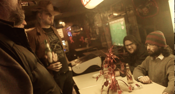 Take'n a break from recording at the local bar
