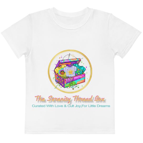 All-Over Print Kids Cotton Crew Neck T-Shirt