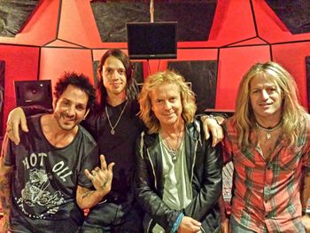 Pictured (left to right): Deen Castronovo (Journey, Ozzy Osbourne, Social Distortion) Matt Jefferson, Jack Blades (Night Ranger), and Doug Aldrich (Whitesnake, Dio)
