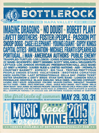 The Trims open for Imagine Dragons, No Doubt, Robert Plant, Public Enemy, & Capital Cities at Bottlerock Music Festival