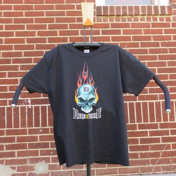 T-SHIRT SKULL FRONT - BLACK (PLUS)