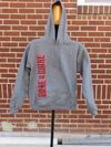 HOODIE w/ VERTICLE/FLAME - CHARCOAL (PLUS)