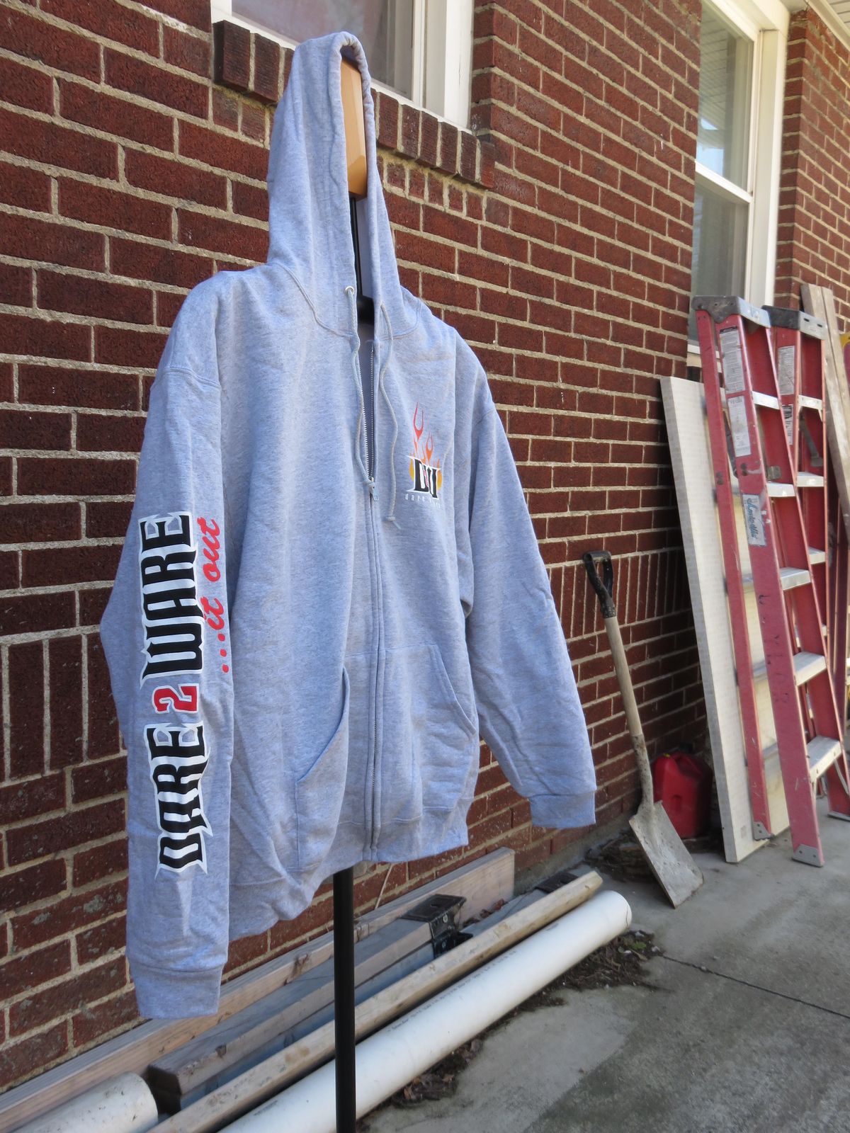 ZIP UP TRIPLE LOGO - ATHLETIC HEATHER (PLUS)