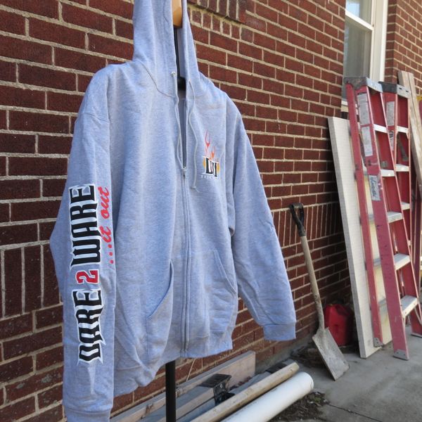 ZIP UP TRIPLE LOGO - ATHLETIC HEATHER (PLUS)