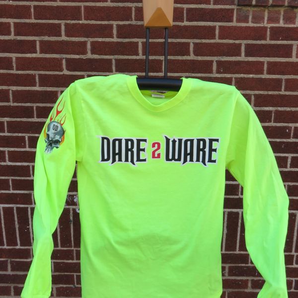LONG SLEEVE w/ SKULL - SAFETY GREEN (PLUS)