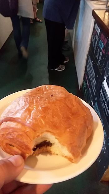 Tried my first chocolate croissant.  mmmmmm
